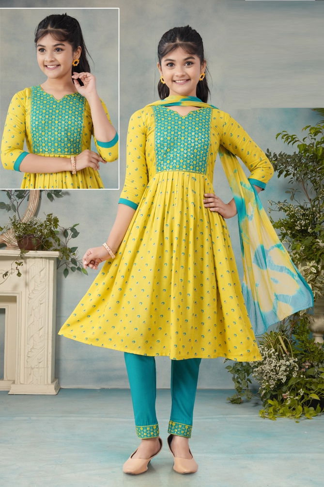 Kids Parnika Pant Set Vol 2 Girls Wear Kurti With Bottom Dupatta Wholesale Price In Surat
